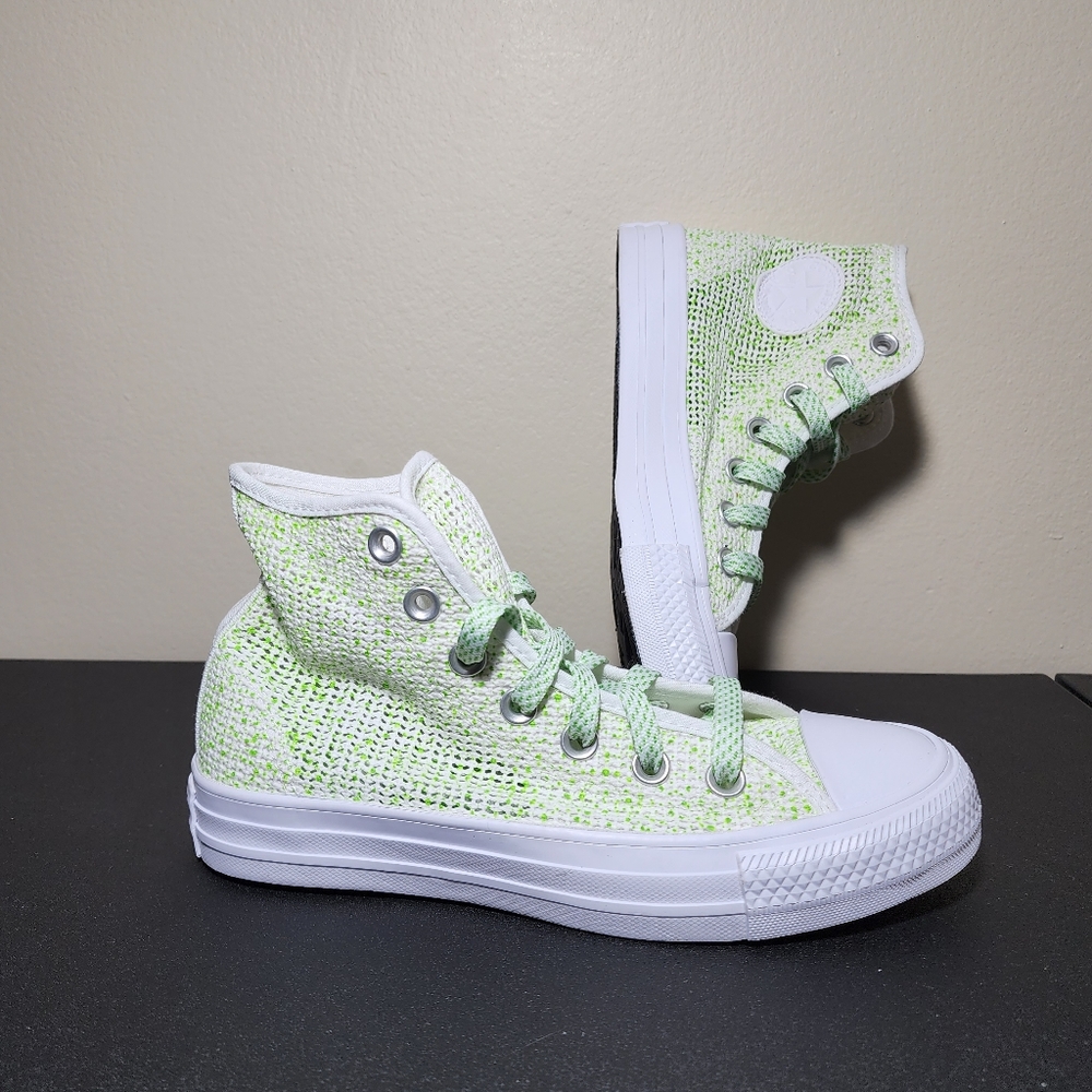 Converse Chuck Taylor All Star Hi Wasabi Green Mesh Sneaker Womens Size 5